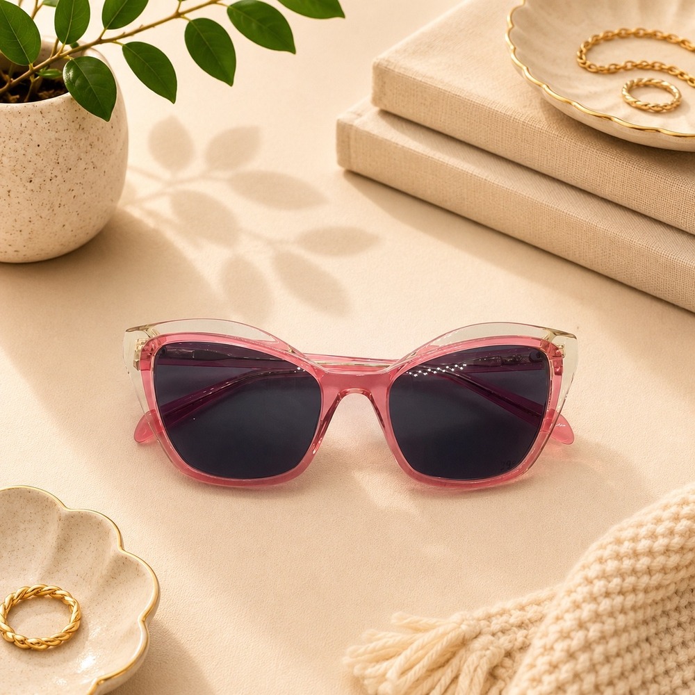 Emilio Pucci EP5197 Pink Cat Eye Sunglasses Trendy Fashion Funky Womens Eyewear